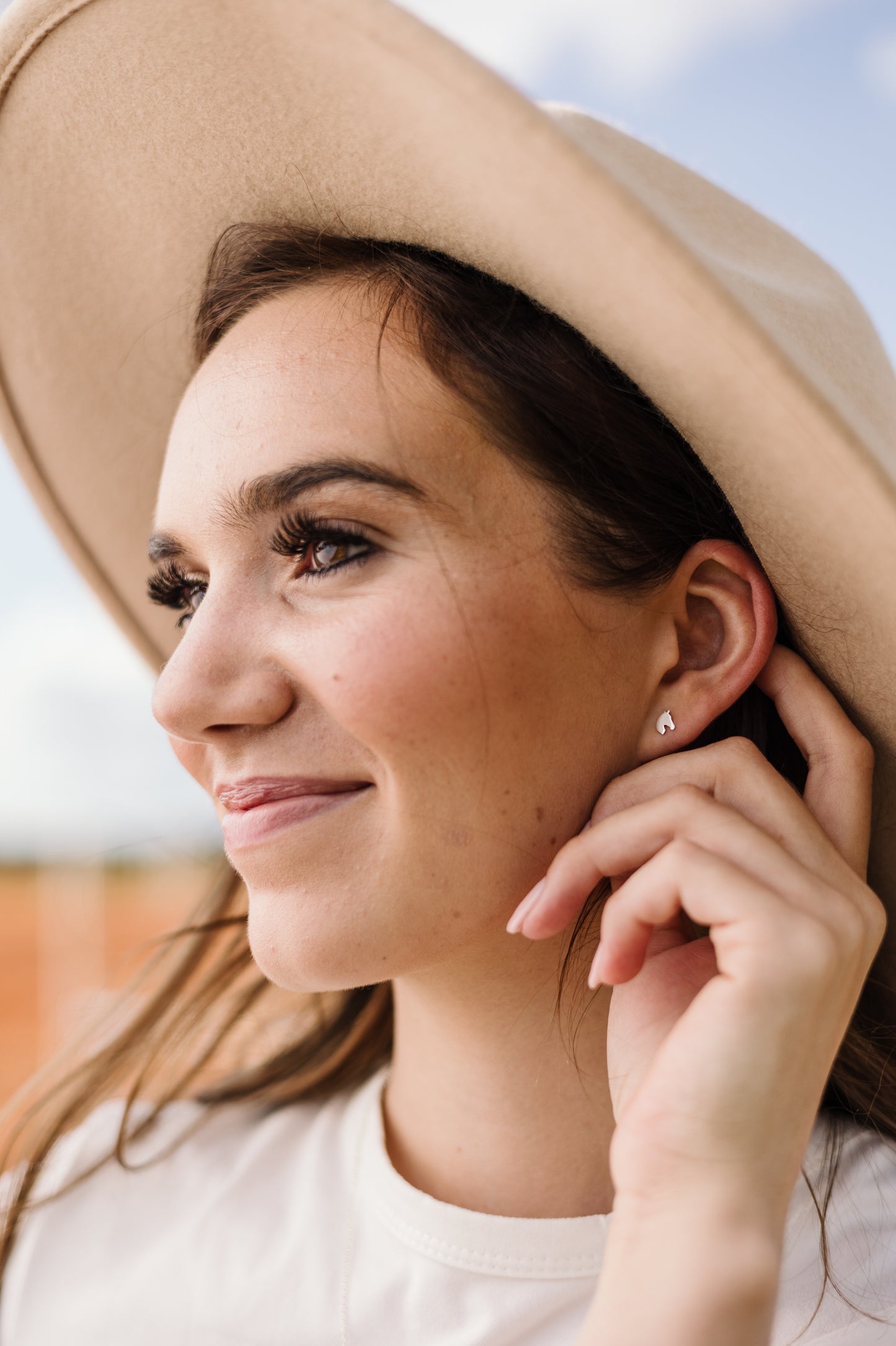 Horse Cutout Stud Earring